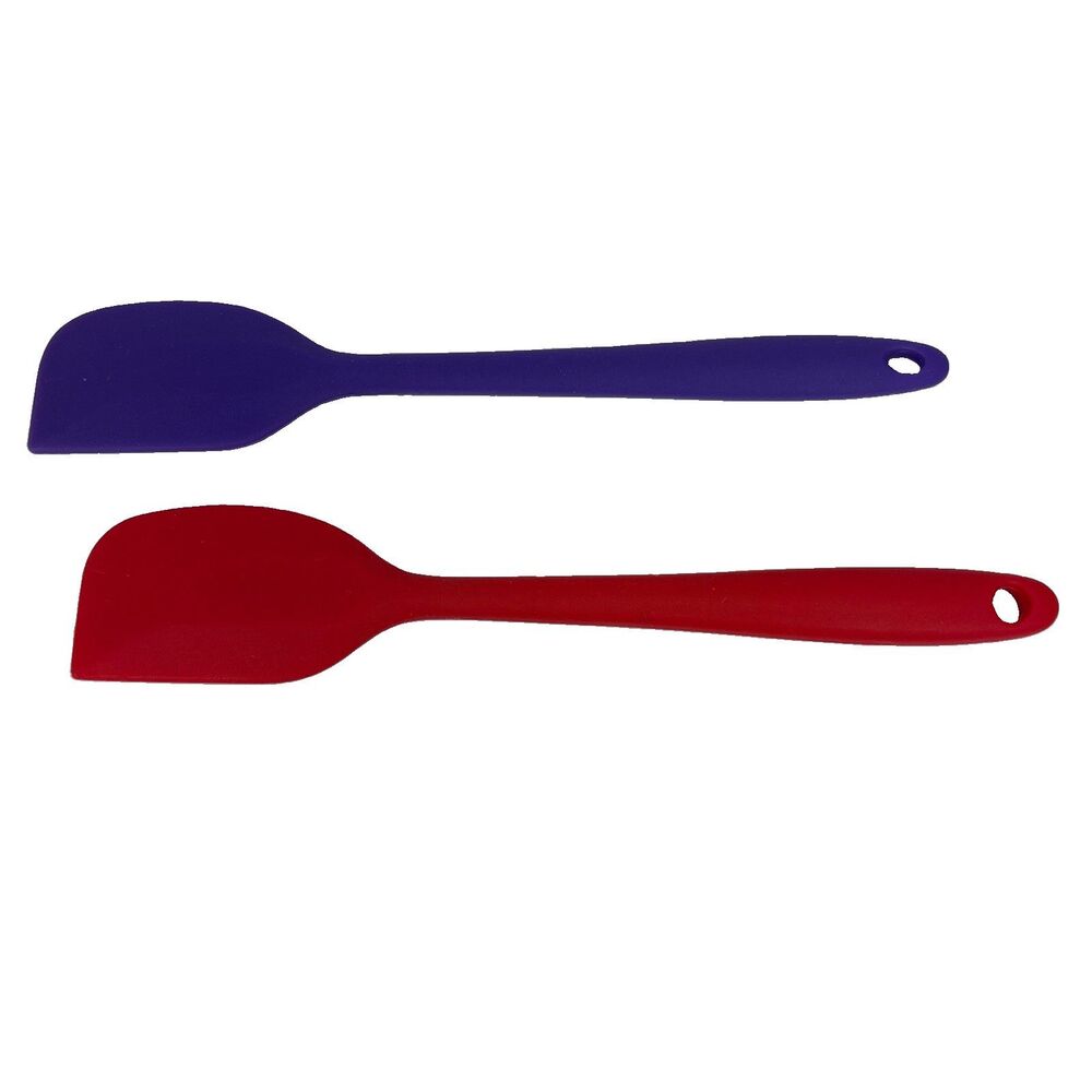 Set of 2 Silicone Spatulas Heat Resistant for Non Stick Cookware Rubber Scraper